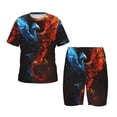 thumbnail image 1 of Balery Red And Blue Fire Bird Conjunto de Pijama Infantil de Manga Corta con Estampado – Ropa de Dormir de Algodón Suave-XX-Large, 1 of 6