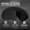 thumbnail image 2 of Puzzle Exercise Mat with EVA Foam Interlocking Tiles for MMA Exercise Gymnastics and Home Gym Protective Flooring Thick Square Feet, 2 of 9