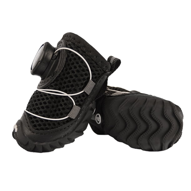 2 botines de malla todoterreno para perros, transpirables, con suelas antideslizantes y ajuste de dial, protectores de patas para pavimento caliente, paseos al aire libre en verano y senderismo.