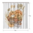 thumbnail image 5 of Rideau de Douche d'Automne avec Citrouilles de l'Action de Grâce, Rideaux de Baignoire Réutilisables avec Crochets, Rideaux en Tissu Polyester Vintage pour l'Halloween, l'Action de Grâce, Noël, Hôtel, Dortoir, 5 of 5