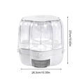 thumbnail image 2 of 6-Grid Flour Storage Dispenser Rotating Rice Grains Container Food Bucket w/lid, 2 of 11