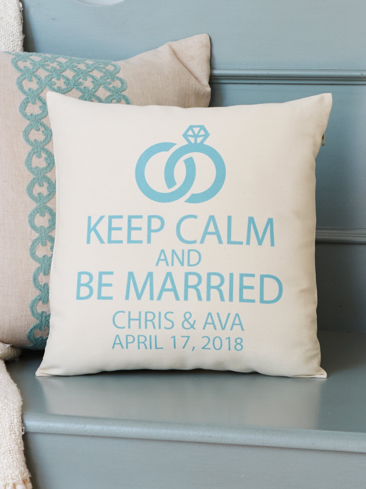 Personalized Keep Calm And Be Married Pillow Walmart Com