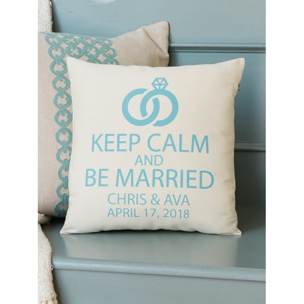 Personalized Keep Calm and Be Married Pillow