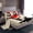Wheat Black Red 03, variant on Manfei Black Red Worrior Bed Sheets for Boys, Japanese Samurai King Sheets, Tokyo Scenery Silhouette Sheet Set, Microfiber Bedroom Decor, 4-Piece