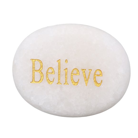 Engraved Inspirational Stone, Inspiring Stone Words Encouragement Amulets Marble Polished Smoothly Comfortable Motivational Stone Gratitude Rocks Engraved Rocks for Decoration
