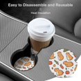 thumbnail image 4 of Adorable Capybara Car Coasters for Drinks with A Finger Notch for Easy Removal Cup Holder Coaster Cute Car Interior Accessories 4PCS, 4 of 8