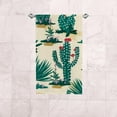 thumbnail image 6 of Coolnut Fingertip Hand Towels, Set of 2 Pcs Summer Cactus On Desert Absorbent Face Bath Towels for Bathroom Kitchen, 30"x15", 6 of 6