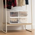 thumbnail image 3 of IRIS USA 7 Qt. Small Plastic Stacking Drawer, Stackable Storage Organizer Unit with Sliding Drawer for Bedroom Kitchen Under Sink Pantry Craft Room Dorm Office, White, 4-Pack, 3 of 6