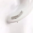 thumbnail image 3 of RSAMD Crystal Pave Ear Climbers Earrings for Women Bar Shape Stud Earrings-Rhodium Clear, 3 of 3