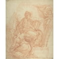 thumbnail image 3 of Carlo Maratti 20x24 Black Modern Framed Museum Art Print Titled - Seated Allegorical Figure of Divine Wisdom (1674-77), 3 of 5
