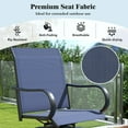 thumbnail image 6 of Gymax Outdoor Swivel Bar Stool Set of 2 w/Breathable Fabric and Heavy Duty Metal Frame Navy, 6 of 9