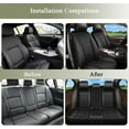 thumbnail image 4 of LAONNVIR Car Seat Covers Full Set Fit for Volvo XC40 2019-2025 Waterproof Leather Automotive Seat Cushion Protector Black,Full Set (5seats), 4 of 8