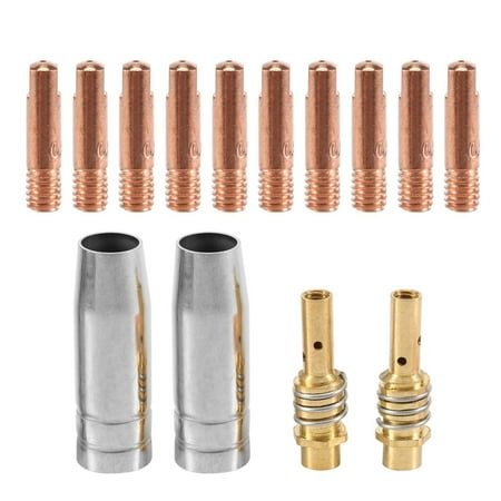 

14Pcs 15AK Welding Torch Consumables 0.9mm MIG Torch Gas Nozzle Tip Holder of 15AK MIG Welding Torch