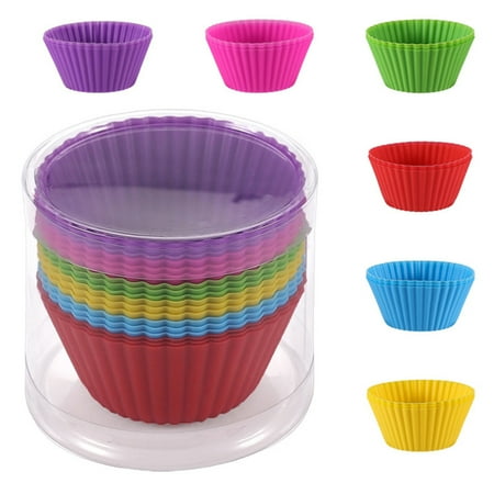 

Silicone Cupcake Liner Solid Color Reusable Baking Cups for Cake Muffins