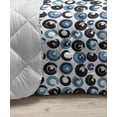 thumbnail image 3 of Modern Down Alternative Comforter, Surreal Style Pattern of Rounds and Dots in Aqua Color Palette, Microfiber Quilt for All Season, 5 Sizes, Turquoise Pale Blue Black, by Ambesonne, 3 of 3
