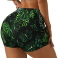 thumbnail image 2 of Fotbe Lush Foliage Green Plant Seamless Shorts, Womens Workout Shorts High Waist Stretch Booty Short for Gym/Yoga/Running/Biking-X-Large, 2 of 9