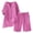 Rose Red, variant on Joernso Cotton Linen 2 Piece Outfits for Women Short Sleeve V-Neck Top Wide Leg Shorts Set Summer Casual Loose Lounge Set