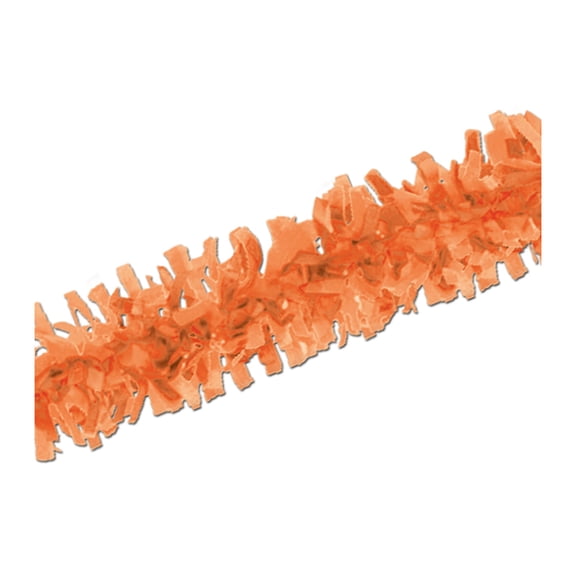 Packaged Tissue Festooning 25' Orange - 12 Pack (1 Per Package)