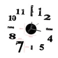 thumbnail image 3 of Reloj de pared DIY Reloj de pared con espejo sin marco Pegatinas de pared mudas grandes para decorac Tomshoo  Negro, 3 of 7