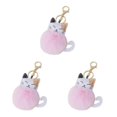 thumbnail image 1 of Youkk Soft Touch Keyring Portable And Adorable Key Chain Best Gifts Leather Cat Keychain Key Ring Suitable For Many Occasions Pink 3Set, 1 of 6