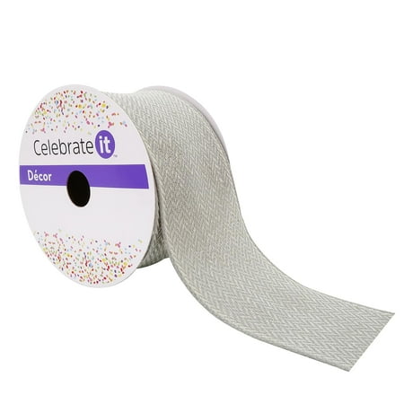 UPC: 0191518420302 | 2.5 Wired Herringbone Ribbon by Celebrate It™ Décor