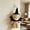 Black, variant on Halloween Plush Bear Keychain, 5.9 Inch Soft Stuffed Animal Bag Charm with Witch Hat and Cape, Cute Spooky Accessory for Backpack Purse Keyring