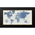 thumbnail image 2 of Lovell, Kathrine 24x14 Black Modern Framed Museum Art Print Titled - Indigo Gild Map Maki, 2 of 5