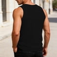 thumbnail image 7 of BVnarty Men's Solid Color Crew Neck Sleeveless Tank Top with Chest Pocket Detail Casual Summer Daily Wear Gym Workout Breathable Top Black XL, 7 of 7