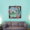 thumbnail image 1 of Designocracy G98537S3-18 Colorful Fishes in Frame Wooden Art, 1 of 1