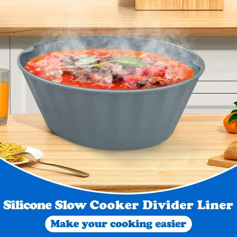 Homemaxs Silicone Slow Cooker Liner Silicone Slow Cooker Accessories Cooking Liners Compatible for Crock-Pot, Size: 30X30X11CM