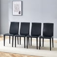 thumbnail image 7 of StnTalk Dining Chairs Set of 4, Black Faux Leather Upholstered Kitchen Chairs with Metal Legs, Modern Parsons Dining Room Chairs for Dining Table, Easy Assembly, 7 of 7