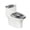 Ink Painting Texture, variant on HELLHERO Bathroom Toilet Lid Cover 2-Piece Elastic Fabric Easy Care for Homeowners Fruit Pattern
