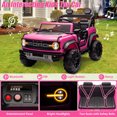 thumbnail image 4 of Ford Bronco Raptor 24V Kids Ride on Toys, Battery Powered Ride on Cars 2 Seater with Remote Control, Electric Car for Boys Girls 3-8 w/Bluetooth & LED Headlights, Pink, 4 of 8