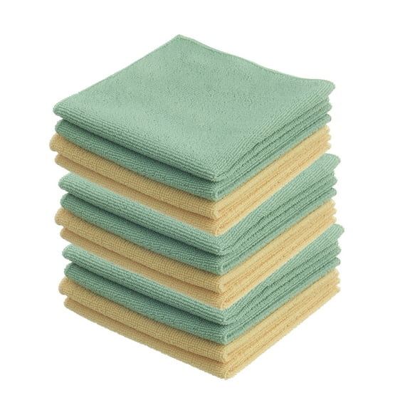 Superio Microfiber Cleaning Cloths (12 Pack)16"Towels For Auto Car Wash, Home, Office, Kitchen