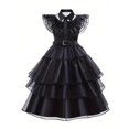 thumbnail image 2 of Girls Dress Set Sleeveless Ruffle Princess Dress Halloween Party Cosplay Costumes 4 Pcs, 2 of 8