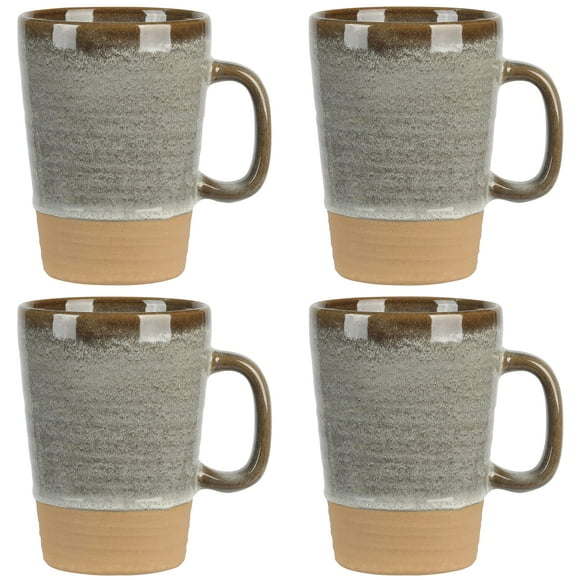 Gibson Elite Ensemble de 4 Tasses Réactives Dreamweaver Terracotta 17 OZ - Brun Terreux