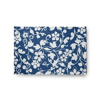 Simply Daisy 2' x 3' Dark Cobalt Blue Evelyn Spring Chenille Indoor/Outdoor Rug