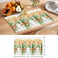 thumbnail image 6 of Spring Floral Yellow Placemats Set of 12 Botanical Tulips Flower in Vase Place Mats Indoor Wipeable Table Mats Washable Cloth Dining Table Placemats for Kitchen Holiday Party Home Decor 13x19 Inch, 6 of 9