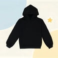 thumbnail image 3 of Kids Hoodie Long-Sleeve Hooded Sweatshirt Lightweight, Comfortable Pullover Hoodie for Boys and Girls,10,Black, 3 of 6