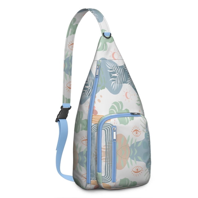 Exotic Tribal Sling Backpack - Rustic Earthy Crossbody Bag for Hiking, Mountain Climbing & Daily Use