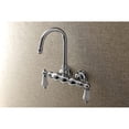 thumbnail image 2 of Kingston Brass AE6T1 Aqua Vintage 3-3/8 Inch Wall Mount Tub Faucet, Polished Chrome, 2 of 4