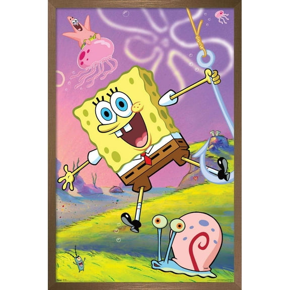 Nickelodeon Spongebob - 10 Wall Poster, 22.375" x 34", Framed