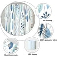 thumbnail image 5 of Eucalyptus Leaves Bathroom Shower Curtain Teal Watercolor Leaf Waterproof Polyester Shower Curtains Shower Curtain with Hooks Modern Artistic Aesthetics Home Decorative, 72x72 Inch, 5 of 6