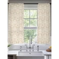 thumbnail image 2 of Beige Baroque Sheer Curtains 72 Inch Length 2 Panels Set, Retro Farmhouse Abstract Scroll Floral Voile Window Treatment Rod Pocket Curtains Sheers Drapes for Bedroom/Living Room/Kitchen 52"x72"x2, 2 of 7