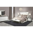 thumbnail image 2 of Michael Amini State St. Metal & Vinyl Queen Panel Bed in Off White, 2 of 7