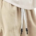 thumbnail image 5 of FRSASU Men's Casual Solid Color Corduroy Cargo Shorts Dress Short Pants Wide Leg Knee Length office Work Casual Bermuda Trousers with Pockets Khaki, 5 of 6