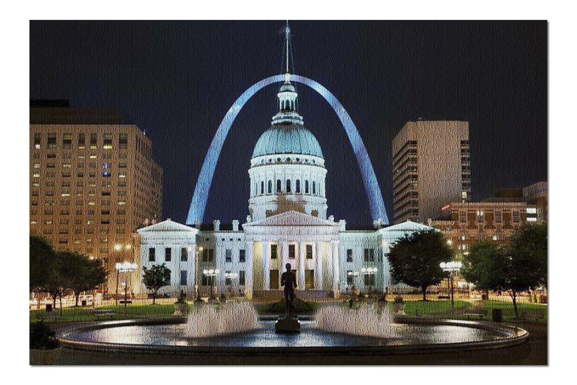 St. Louis, Missouri Unique View of the Gateway Arch with the