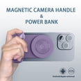 thumbnail image 5 of Teléfono magnético Selfie Grip Power Bank Charge para Huawei iPhone 14 Pro (Púrpura), 5 of 5