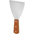 thumbnail image 3 of Stainless steel beefsteak spatula non-stick coated wooden handle grill spatula plancha grill cooking spatula steak fries blade outdoor cooking tool for BBQ, 3 of 9