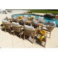 thumbnail image 3 of Rimini 9-Piece Acacia Wood Outdoor Patio Furniture Dining Set W/Dining Table and 8 Dining Armchairs, 3 of 4